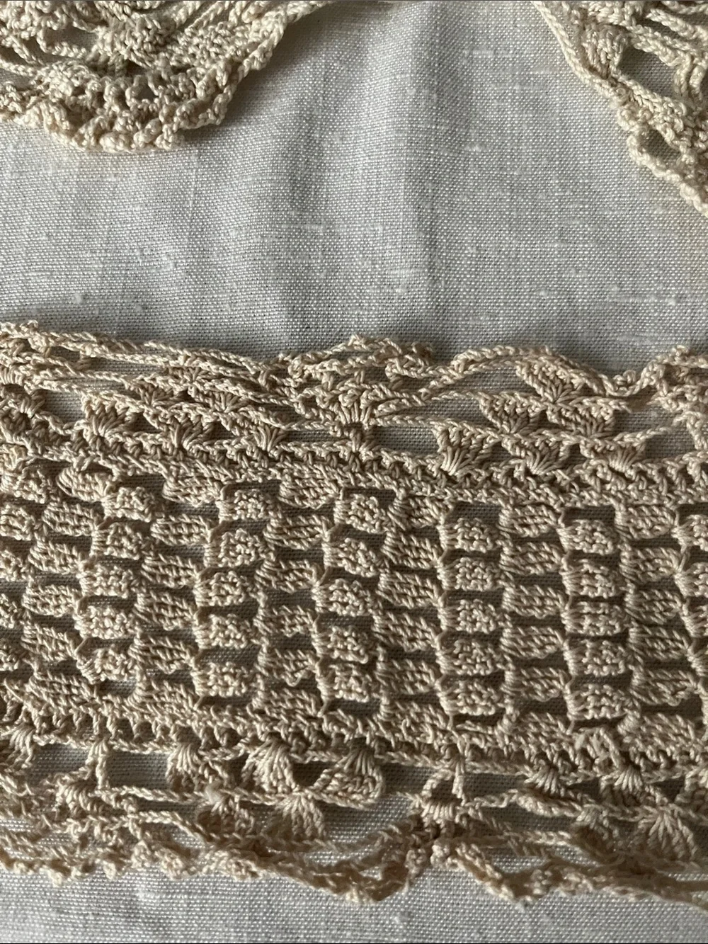 Hand Crafted Crochet Lace Accent Set - Neutral Cream